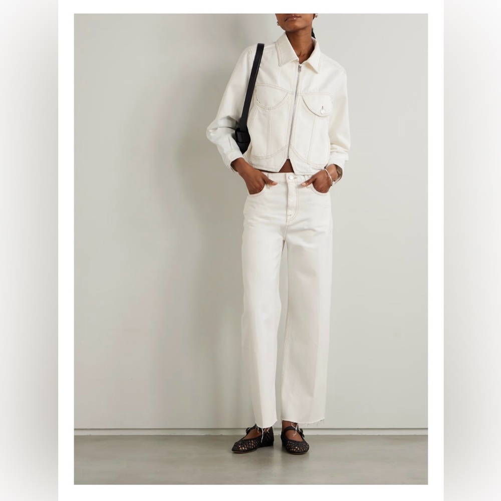 FRAME Le Jane Wide Leg Crop Jeans
